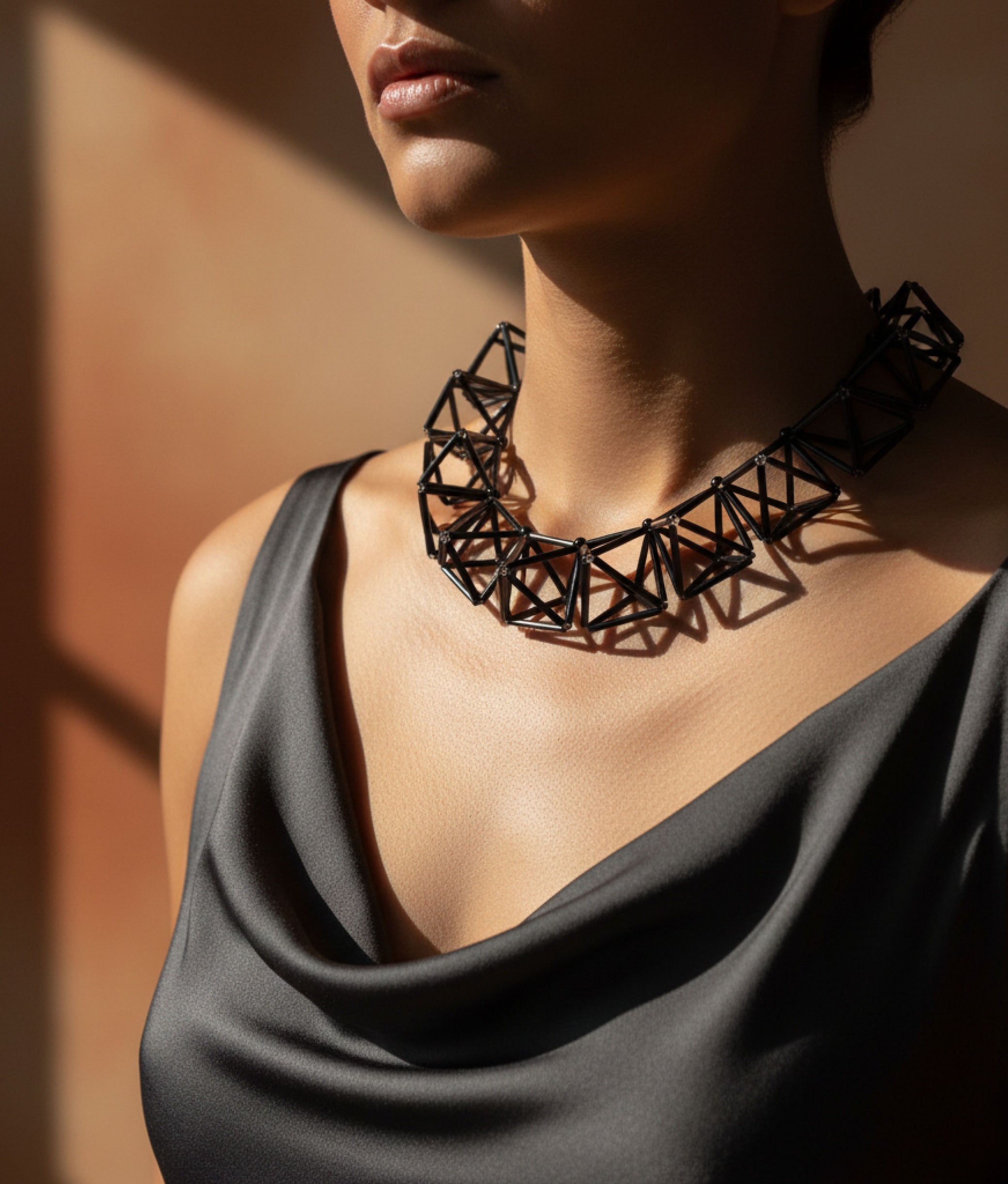 MINI DIAMONDS GLASS Black Necklace