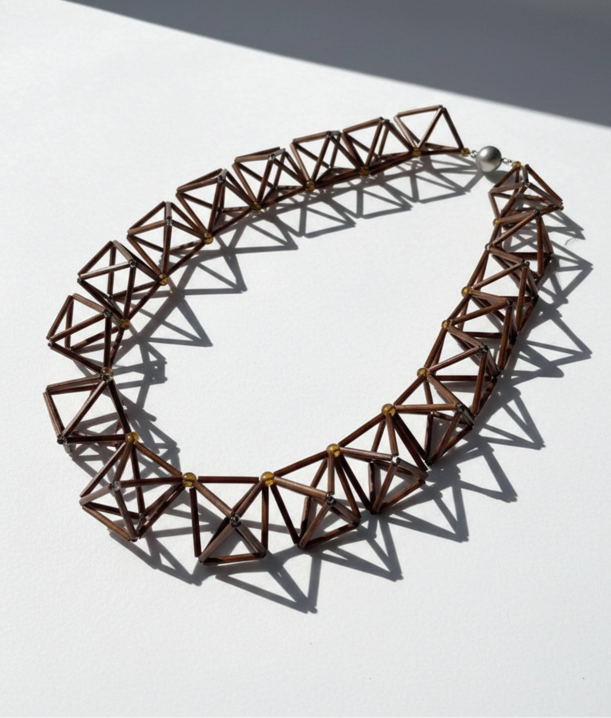 MINI DIAMONDS GLASS Bronze Necklace
