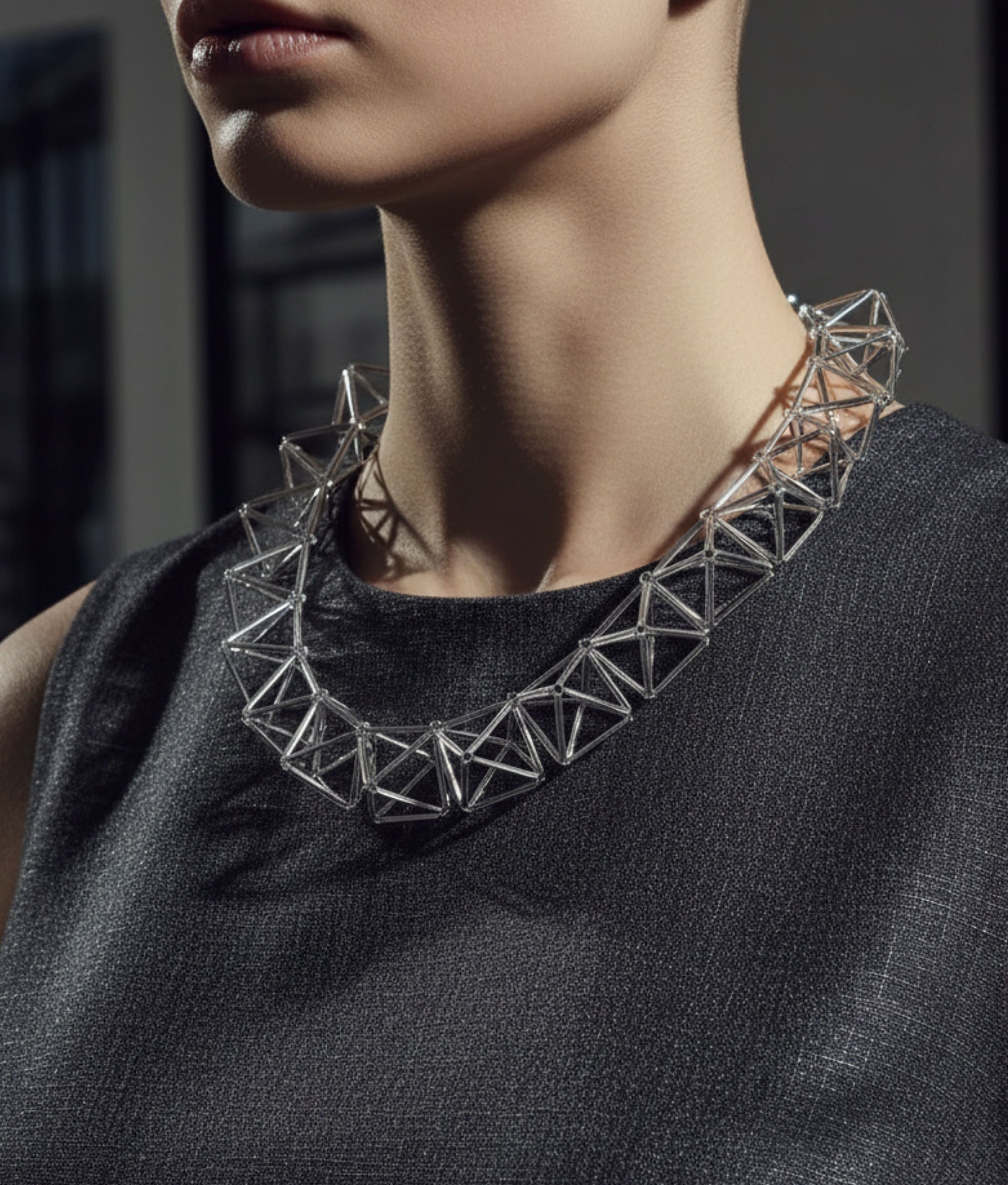 MINI DIAMONDS GLASS Transparent Necklace
