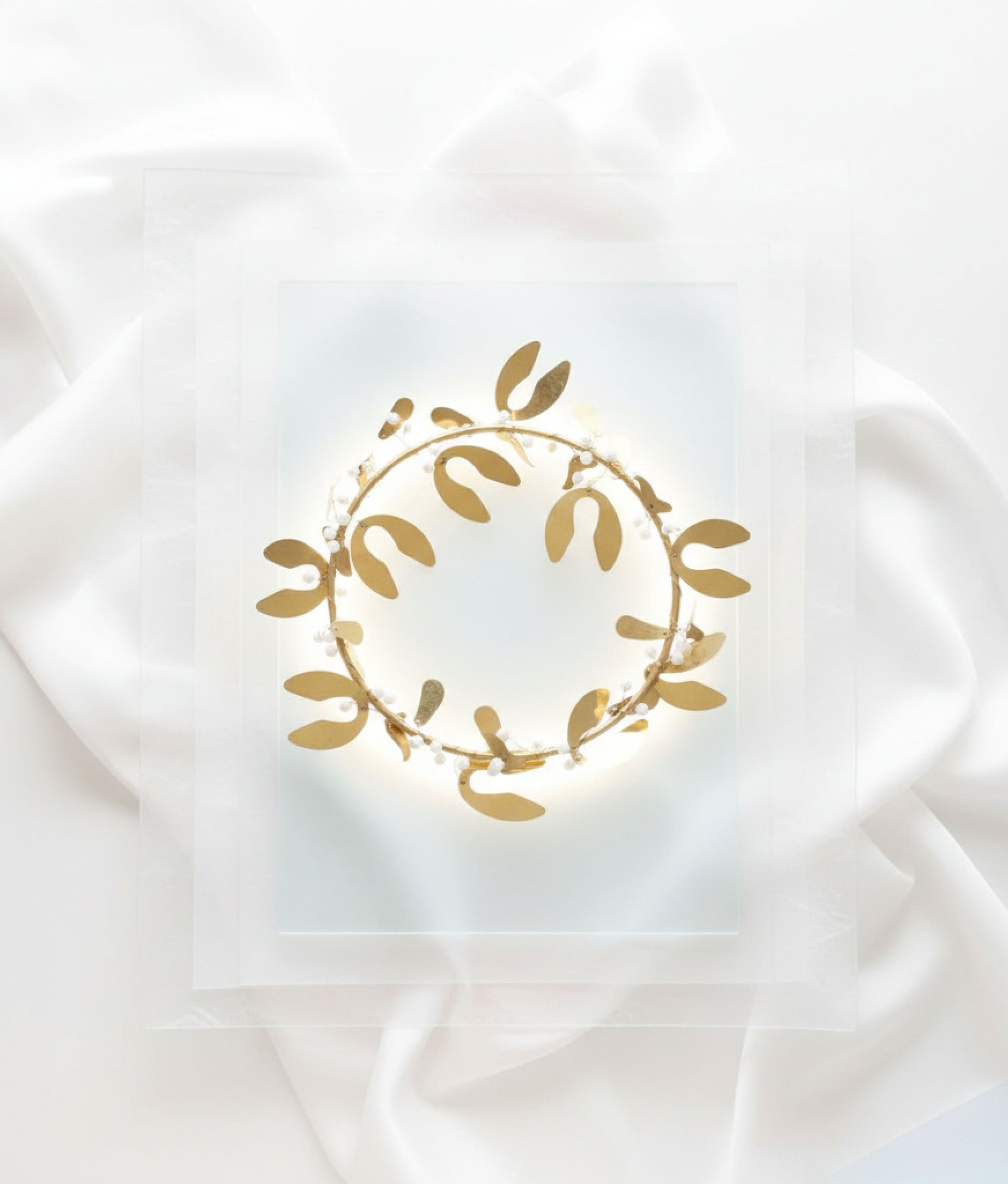 Mistletoe Brass Wreath