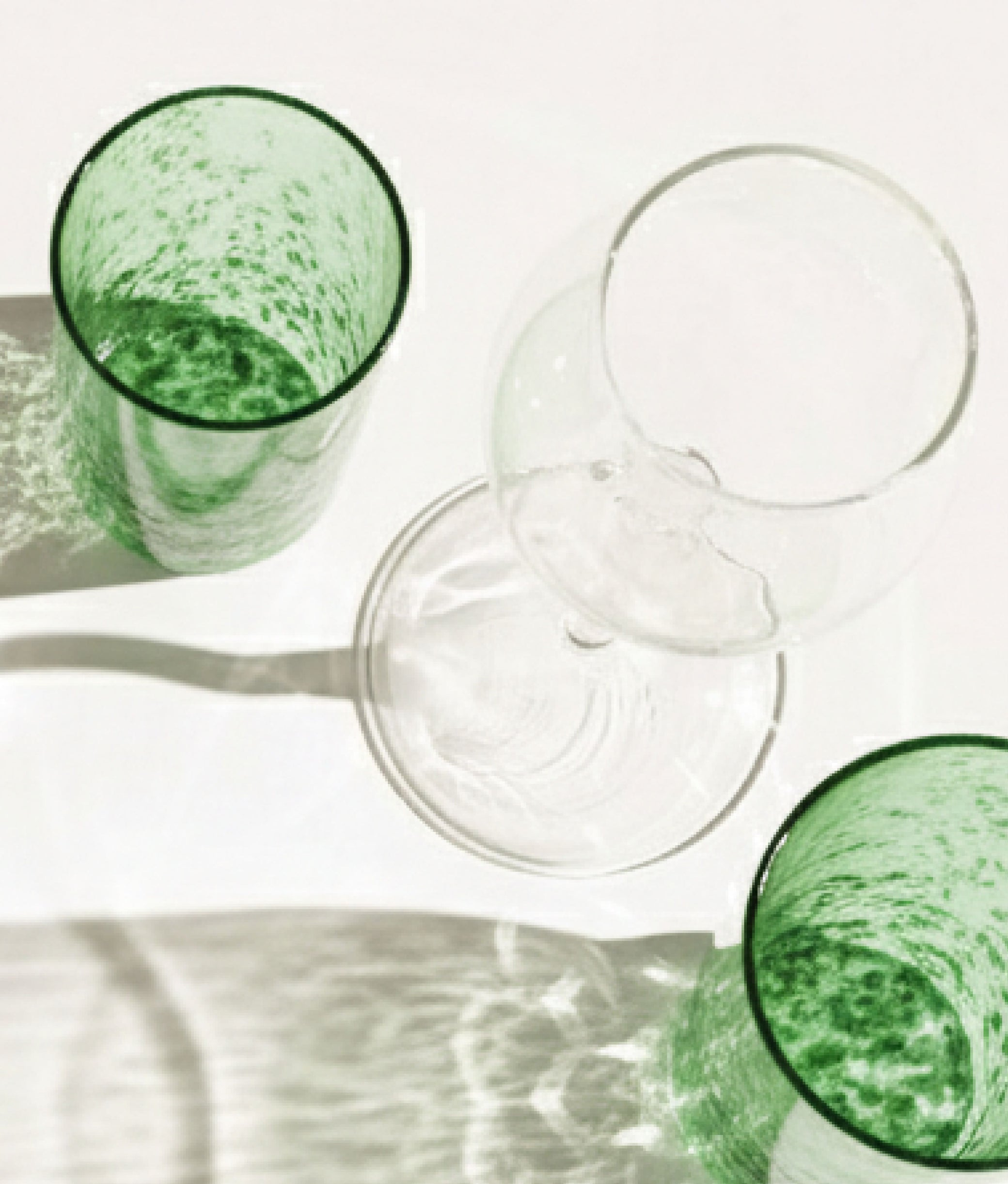 Green Halo Drinking Glass