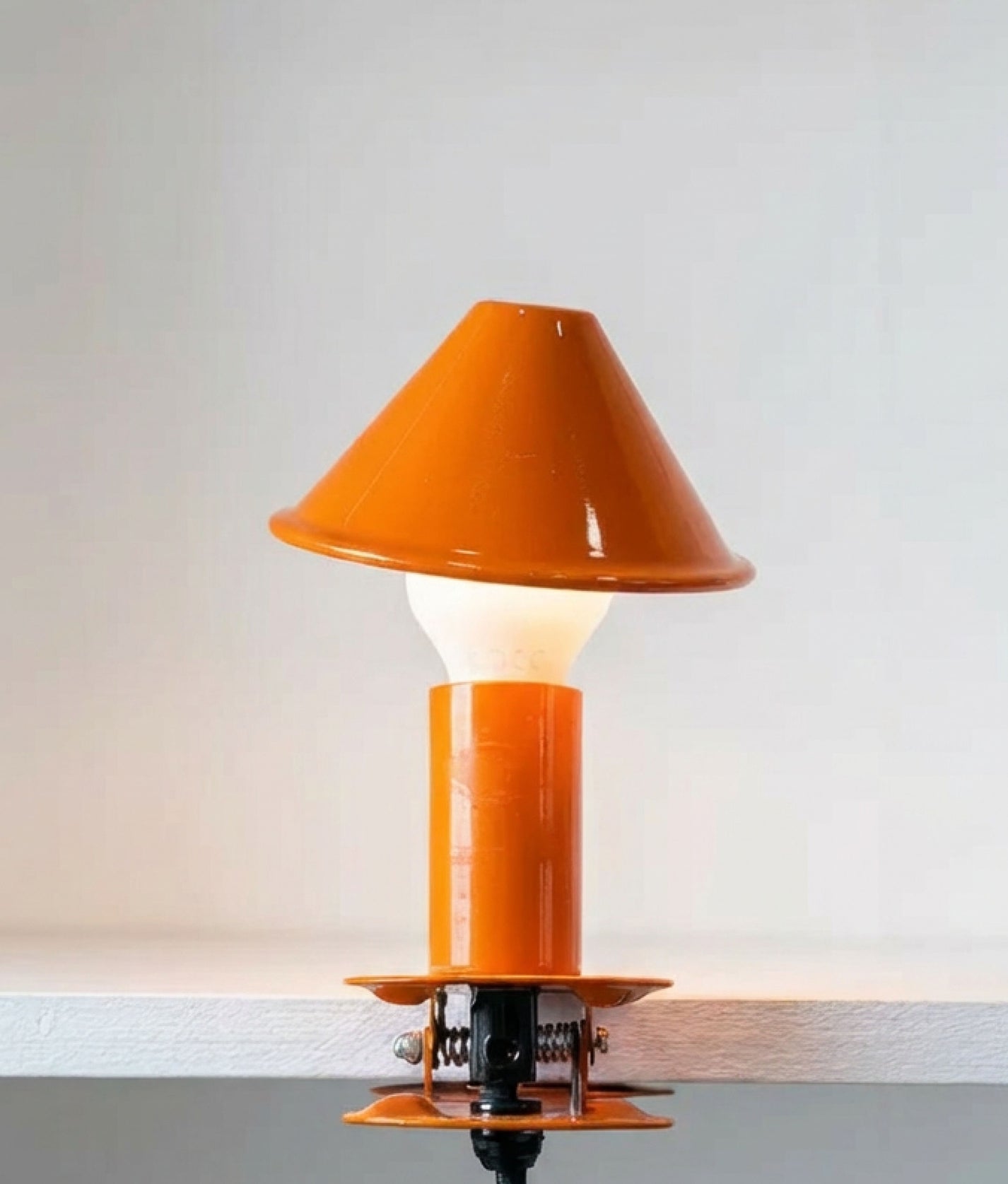 Orange Clip Mushroom Lamp