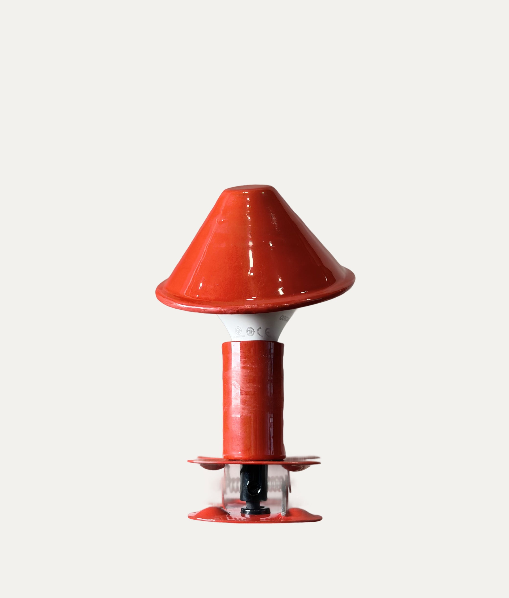 Red Clip Mushroom Lamp