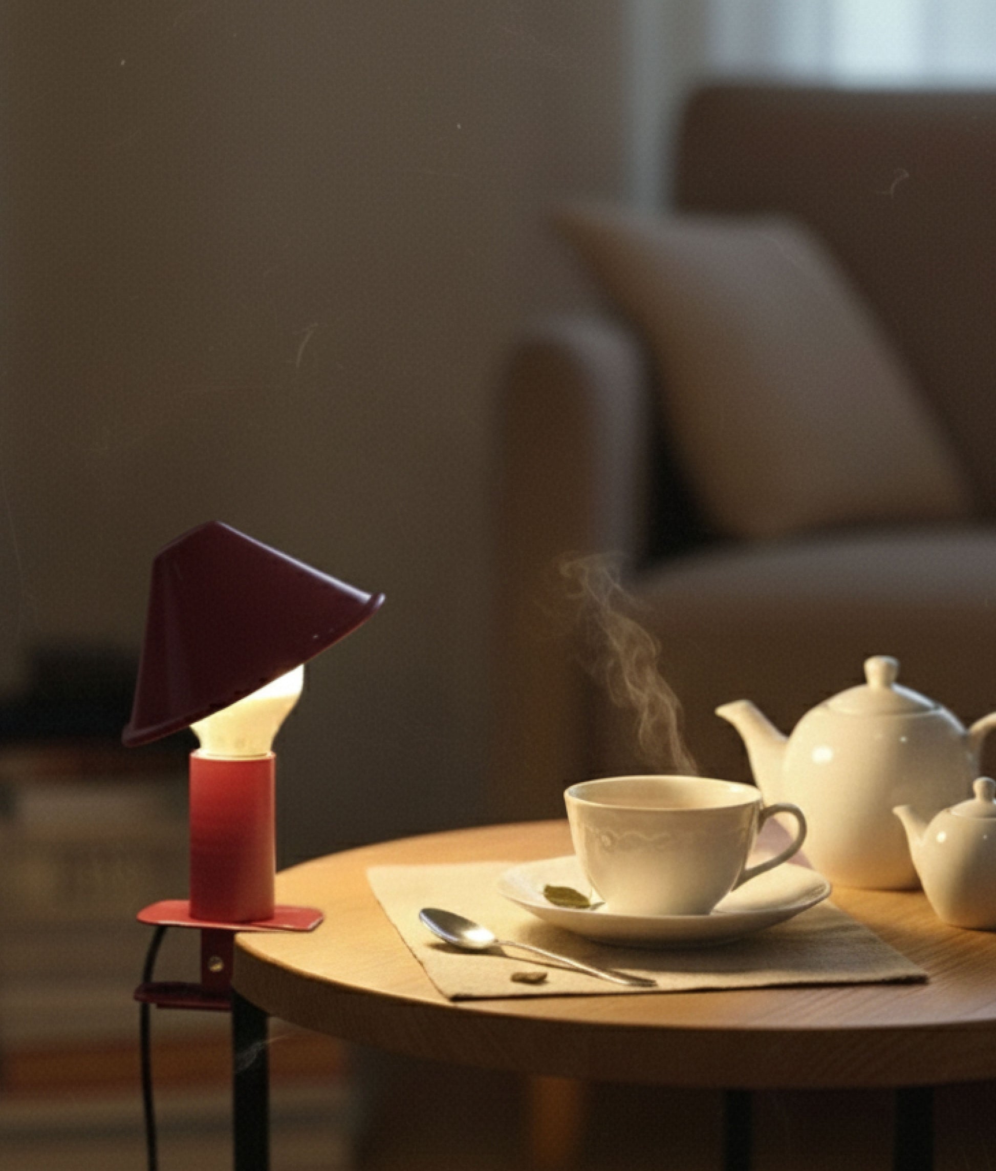 Red Clip Mushroom Lamp