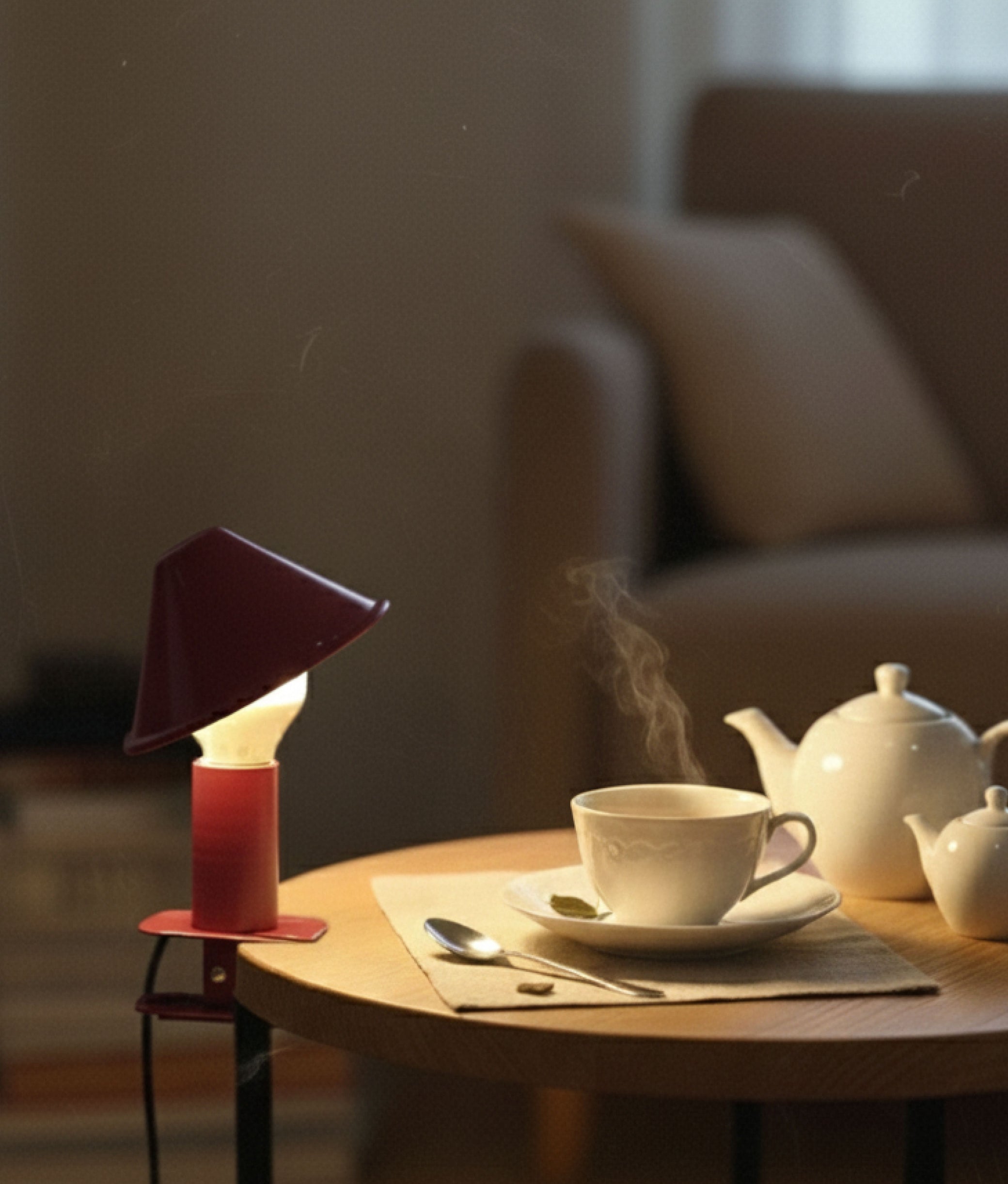 Red Clip Mushroom Lamp