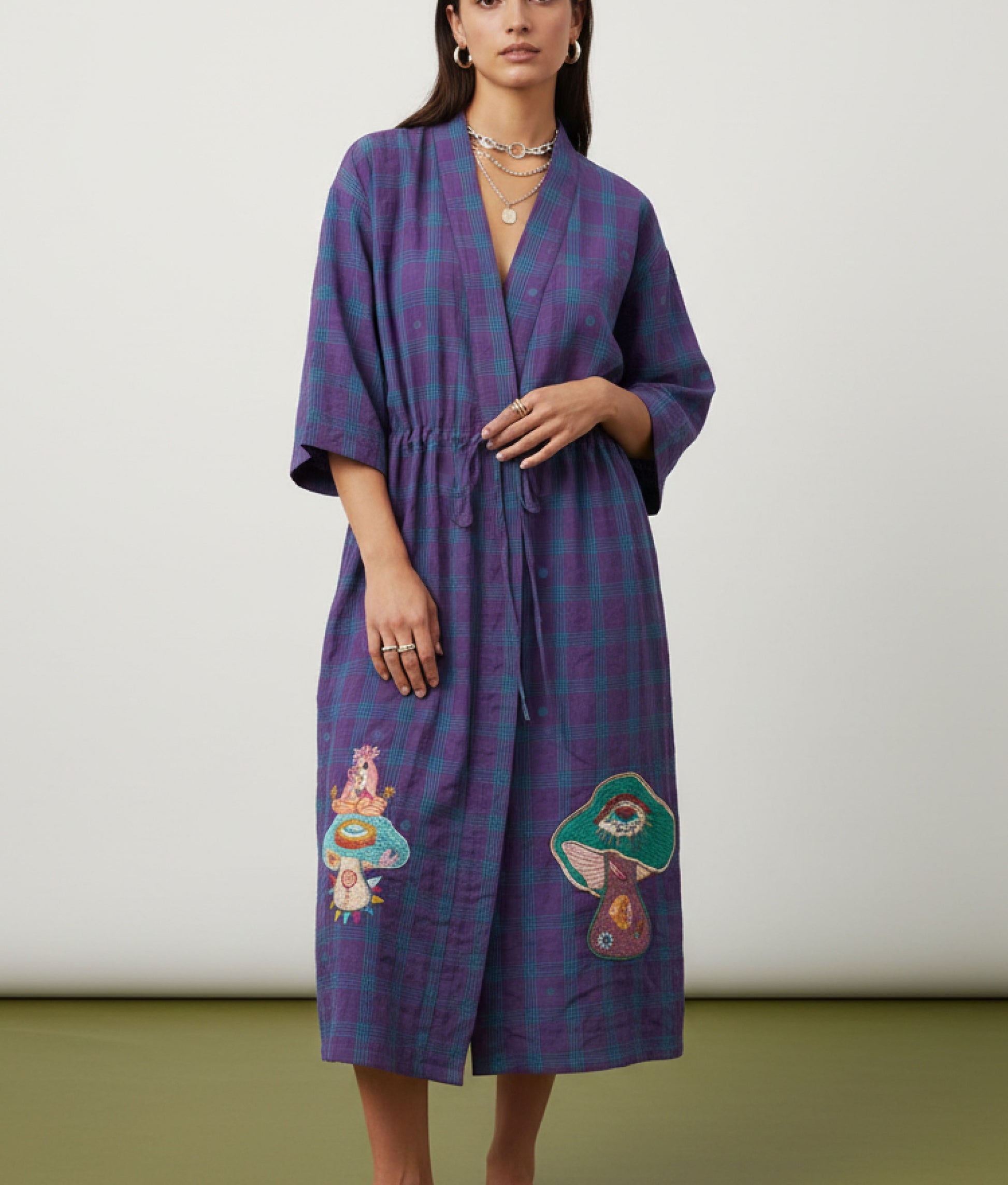 Mushroom Kimono Purple