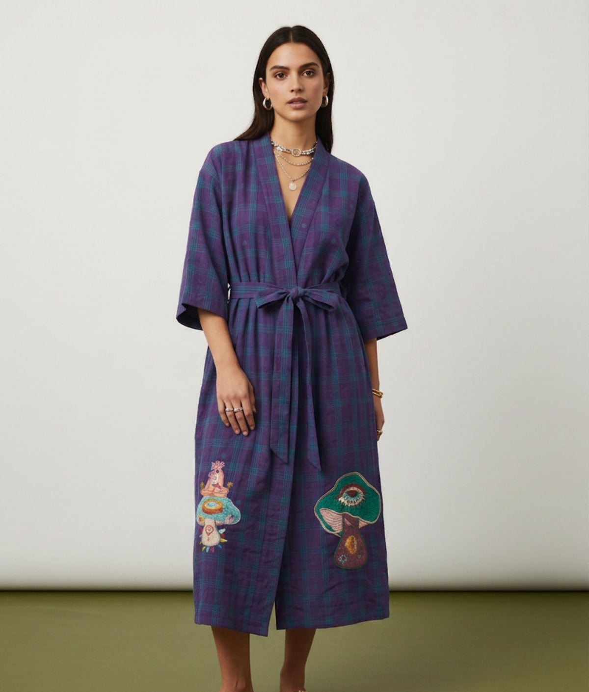 Mushroom Kimono Purple