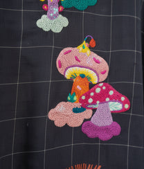 Mushroom Mania Pareo Black Skirt