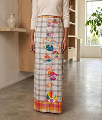 Mushroom Mania Pareo White Skirt