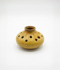 Mustard Stone Wash Flower Holder