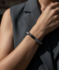 NEON PVC Black White Bracelet