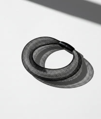 NEON PVC Black White Bracelet