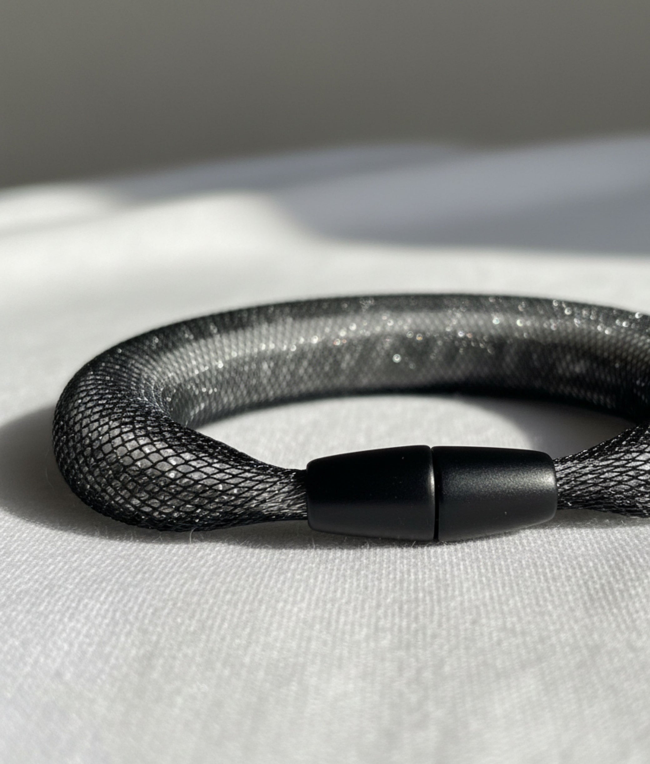 NEON PVC Black White Bracelet