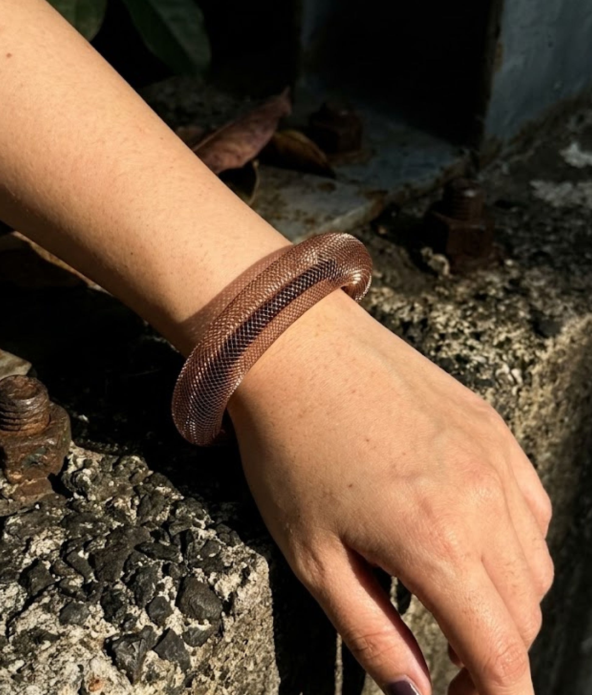NEON PVC Caramel Copper Bracelet