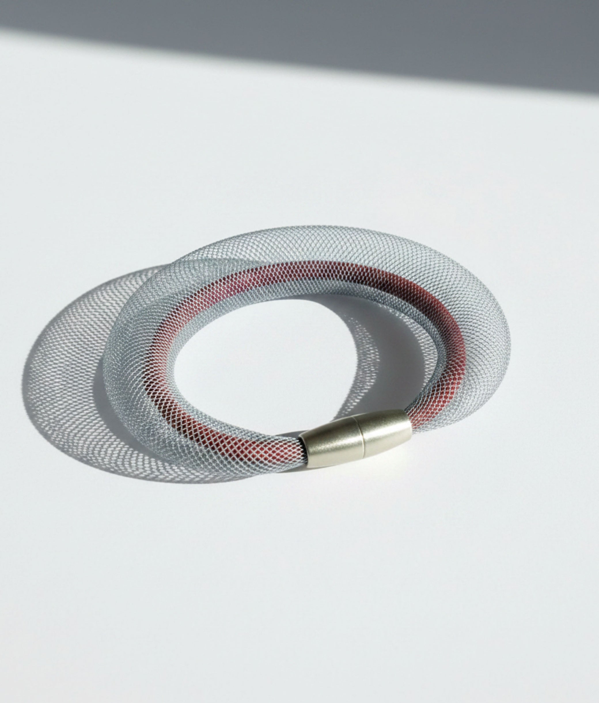 NEON PVC Grey Red Pastel Bracelet