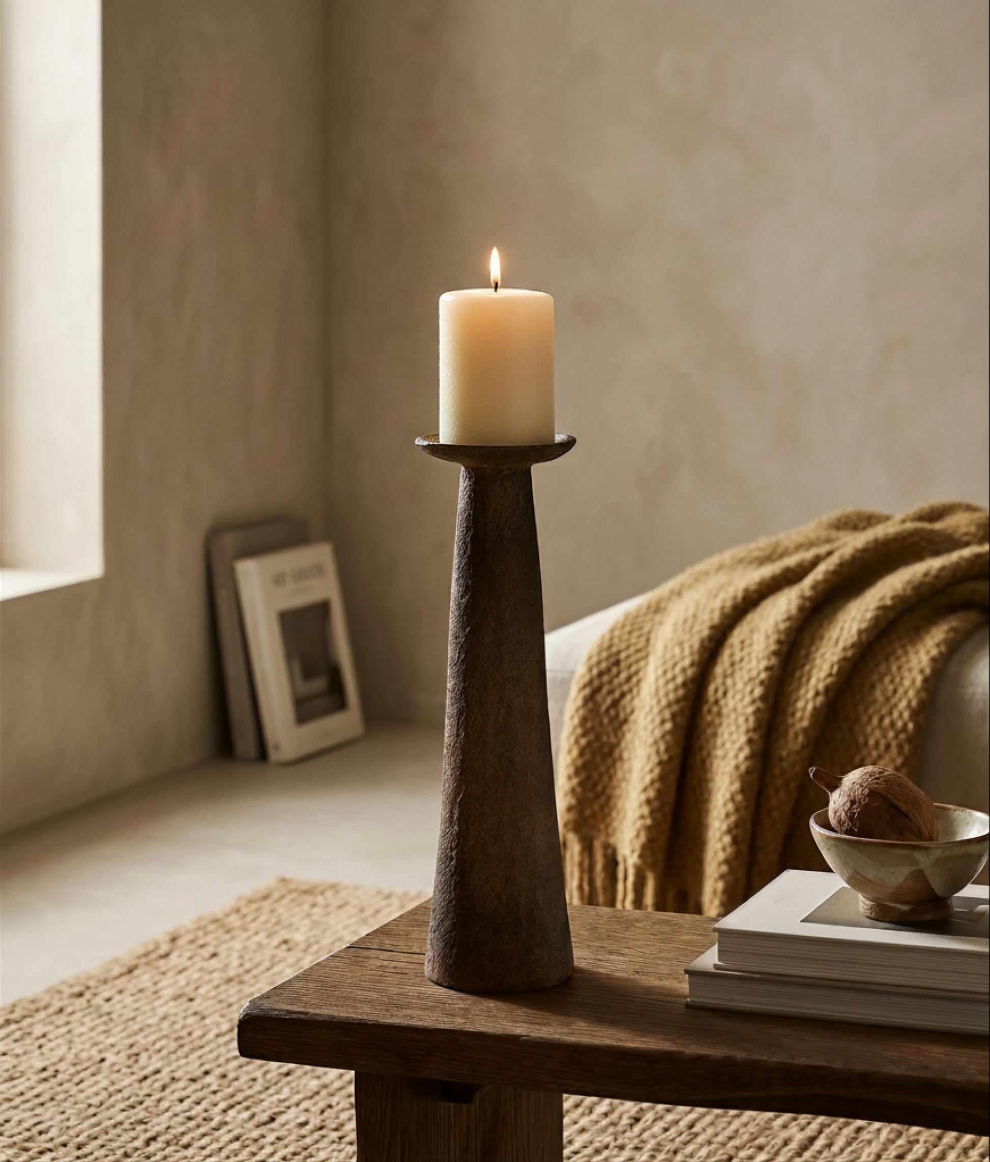 NIZA Ash Candle Holder Aluminium D12