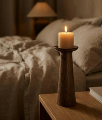 NIZA Ochre Candle Holder Aluminium D10