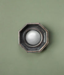 Octogonal Mirror Ant Black Patina