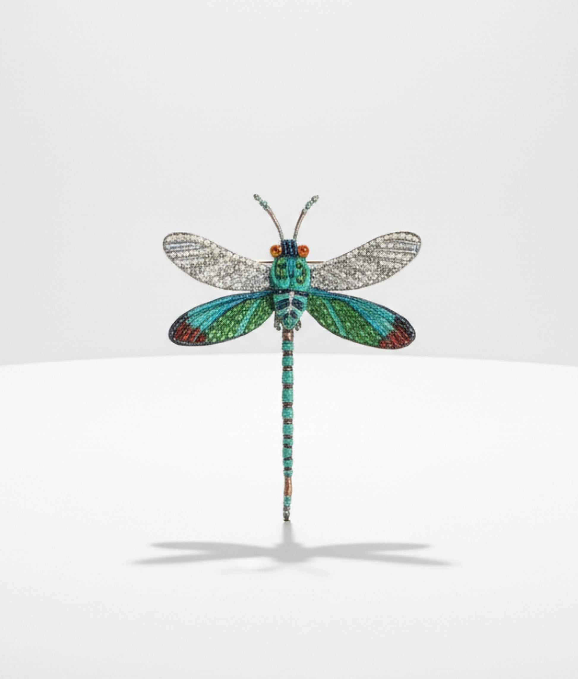 Oriental Greenwig Brooch