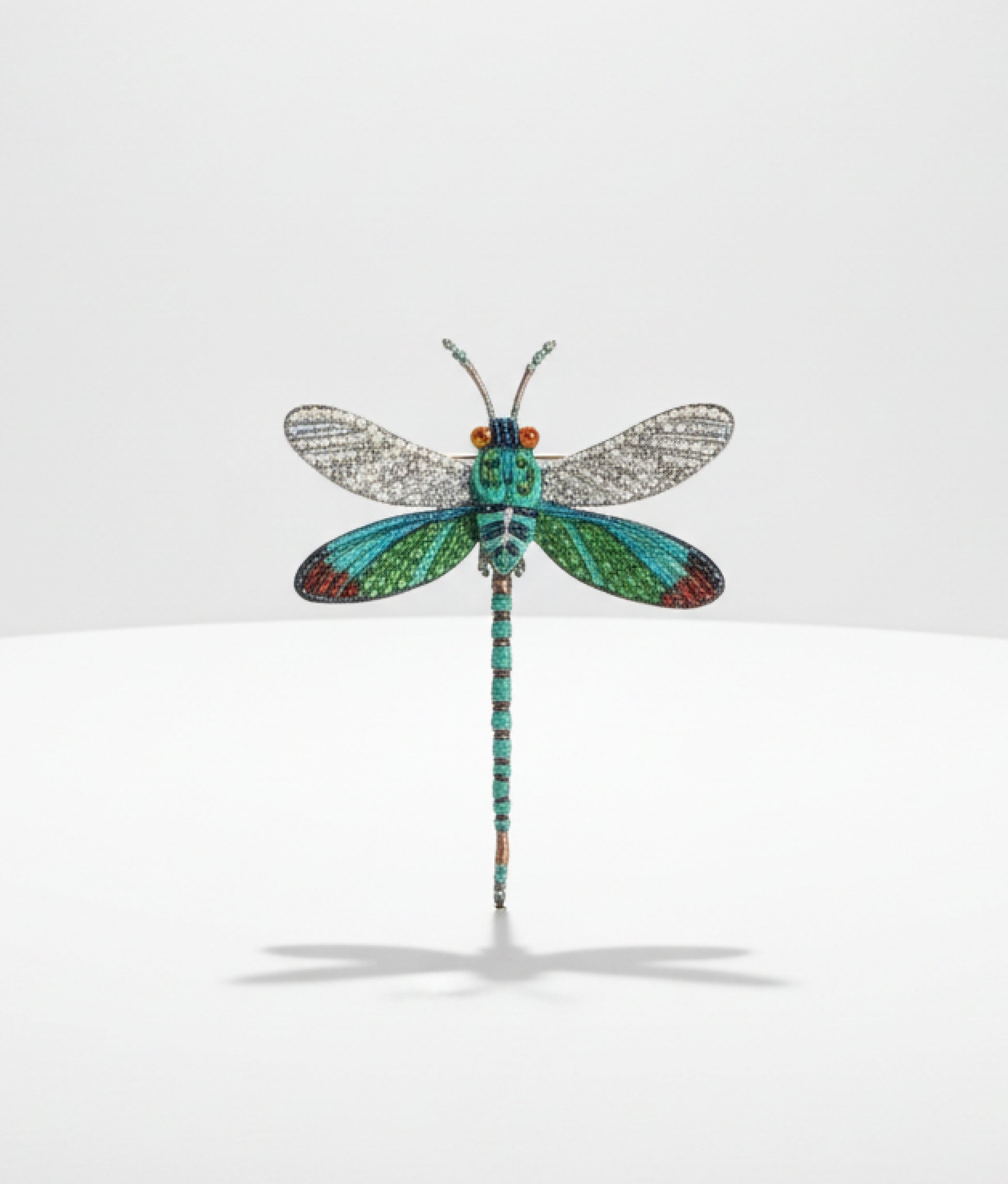 Oriental Greenwig Brooch