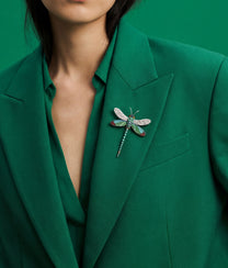 Oriental Greenwig Brooch
