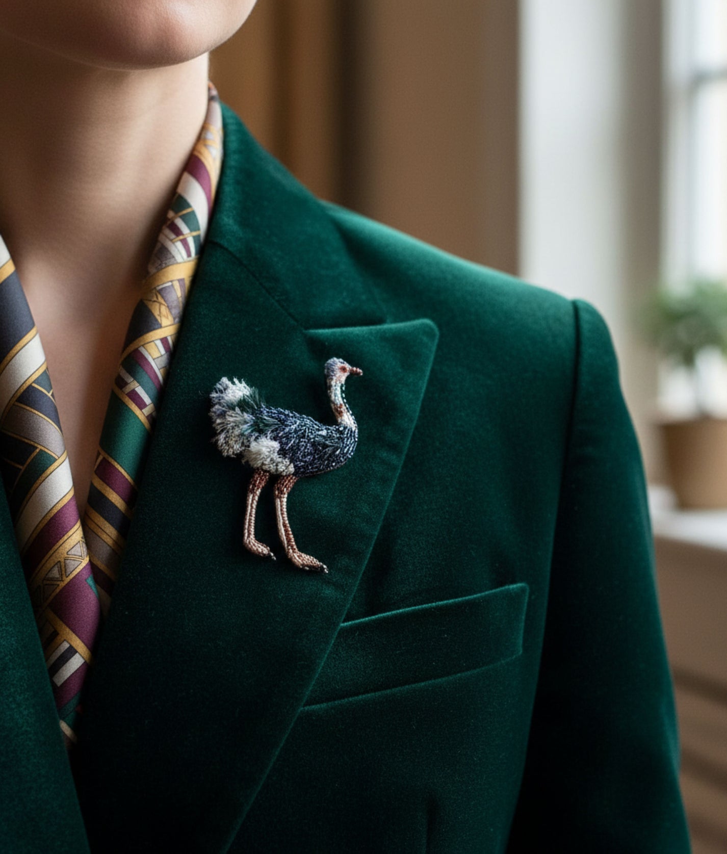 Common Ostrich Trovelore Brooch