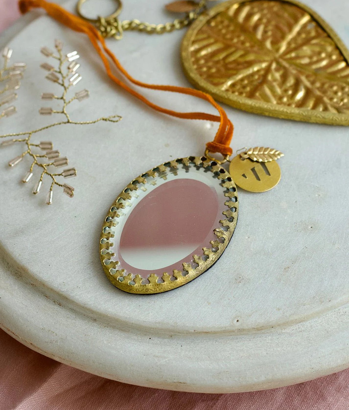 Oval Mirror Ornament