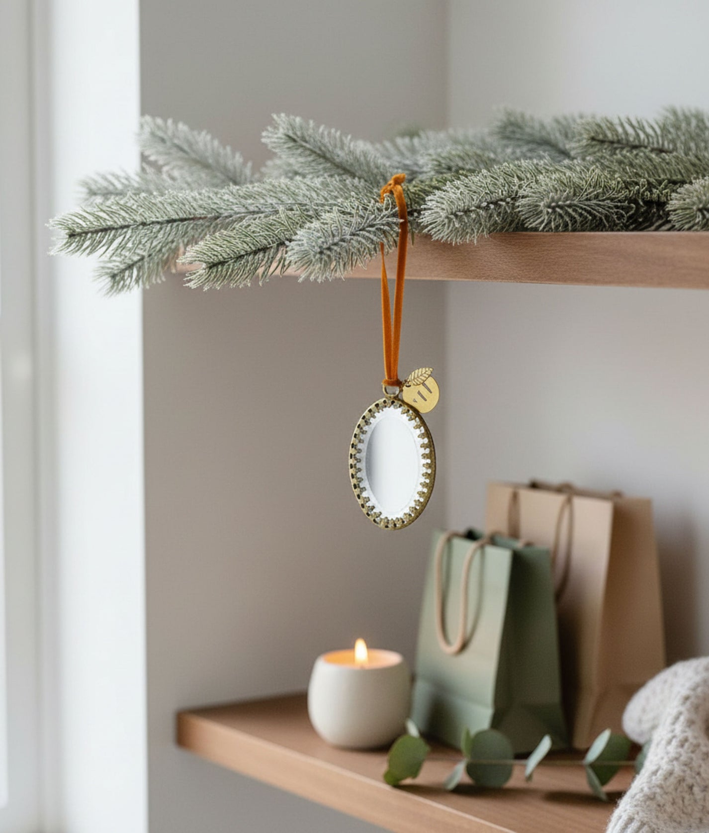 Oval Mirror Ornament