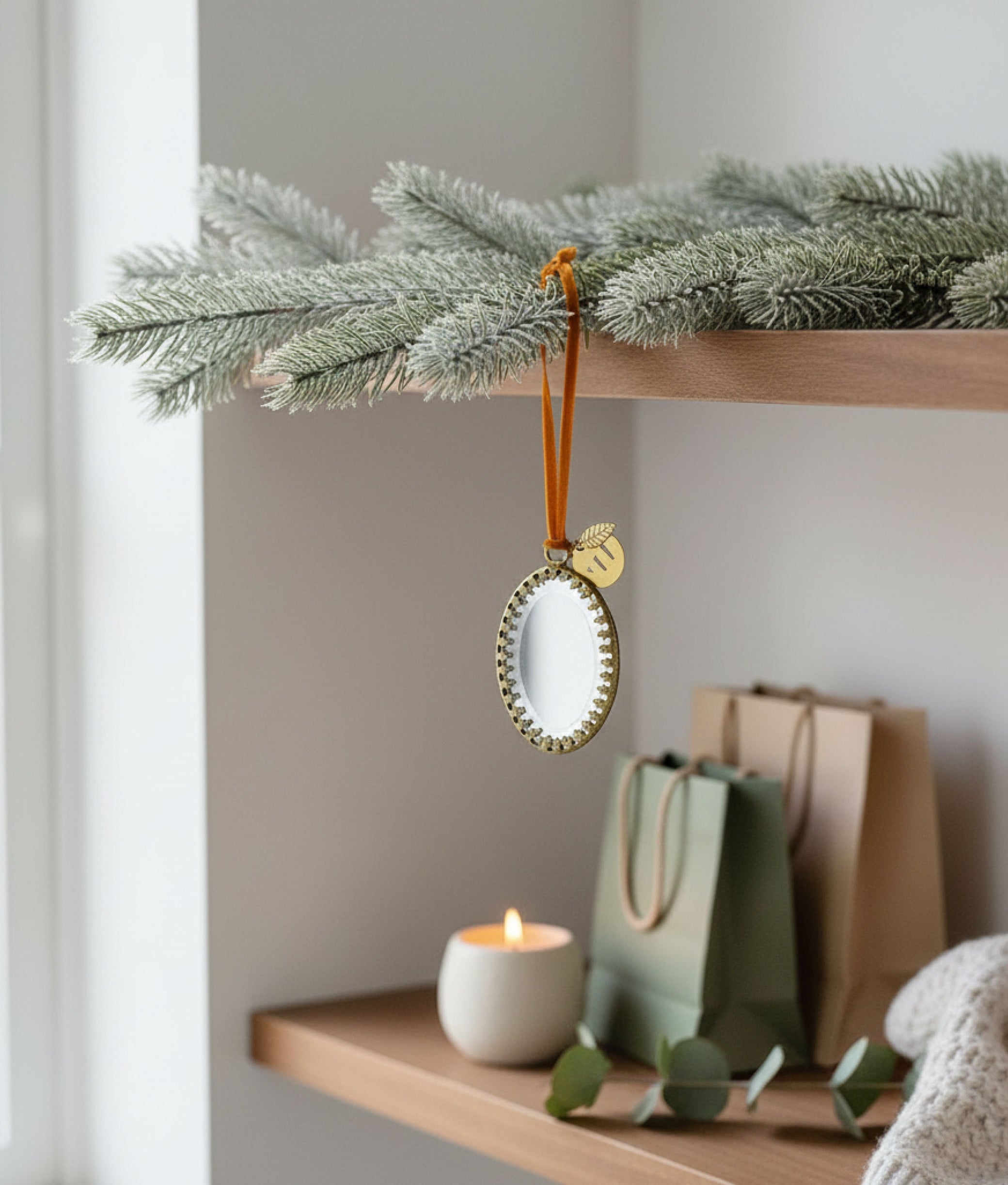 Oval Mirror Ornament