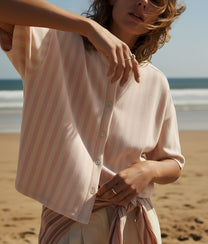 Tropical Creme Oversized Shirt