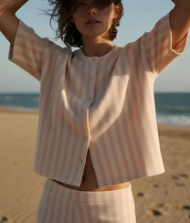 Tropical Creme Oversized Shirt