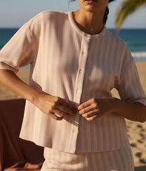 Tropical Creme Oversized Shirt