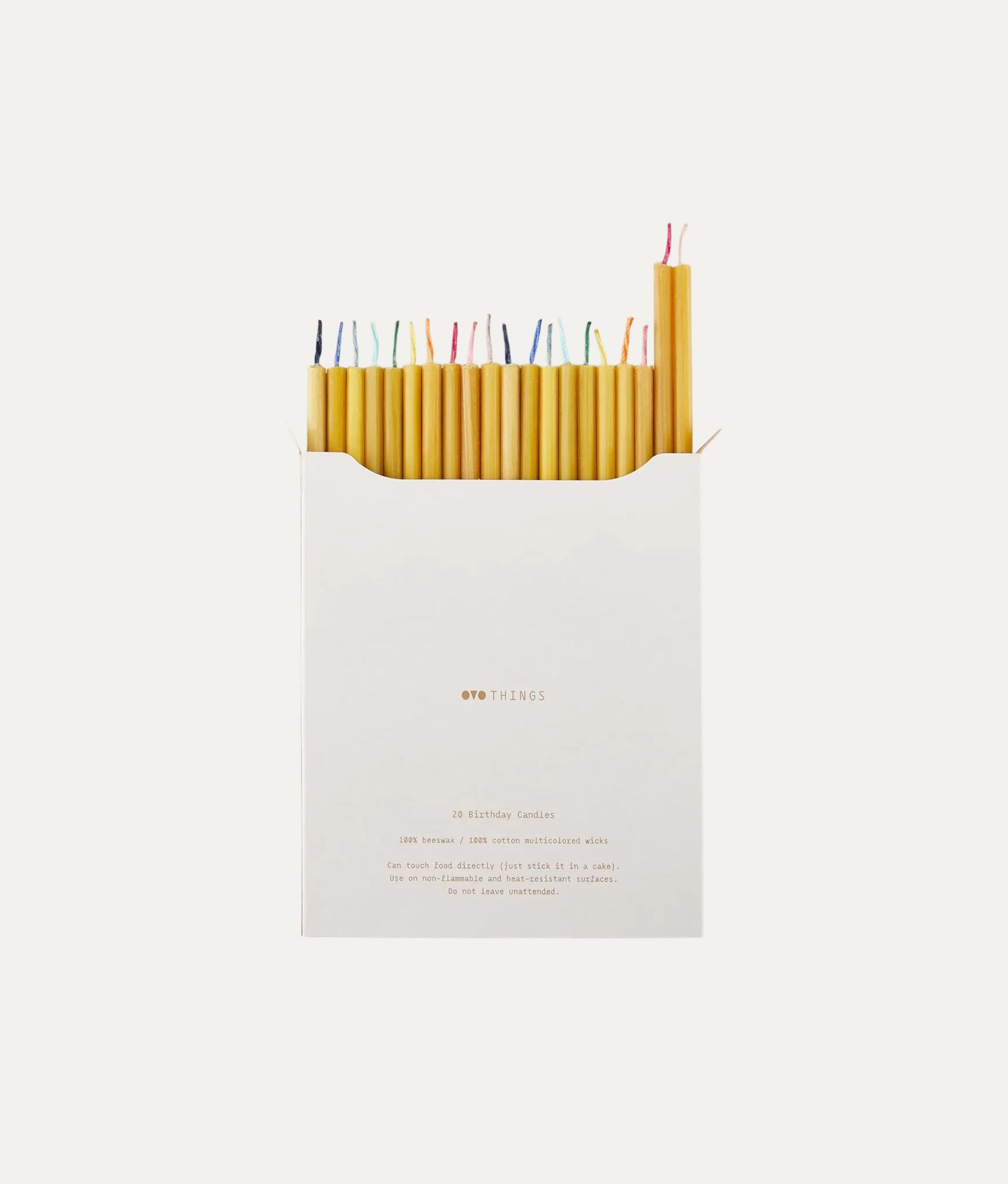 Beeswax Birthday Candles 20pcs