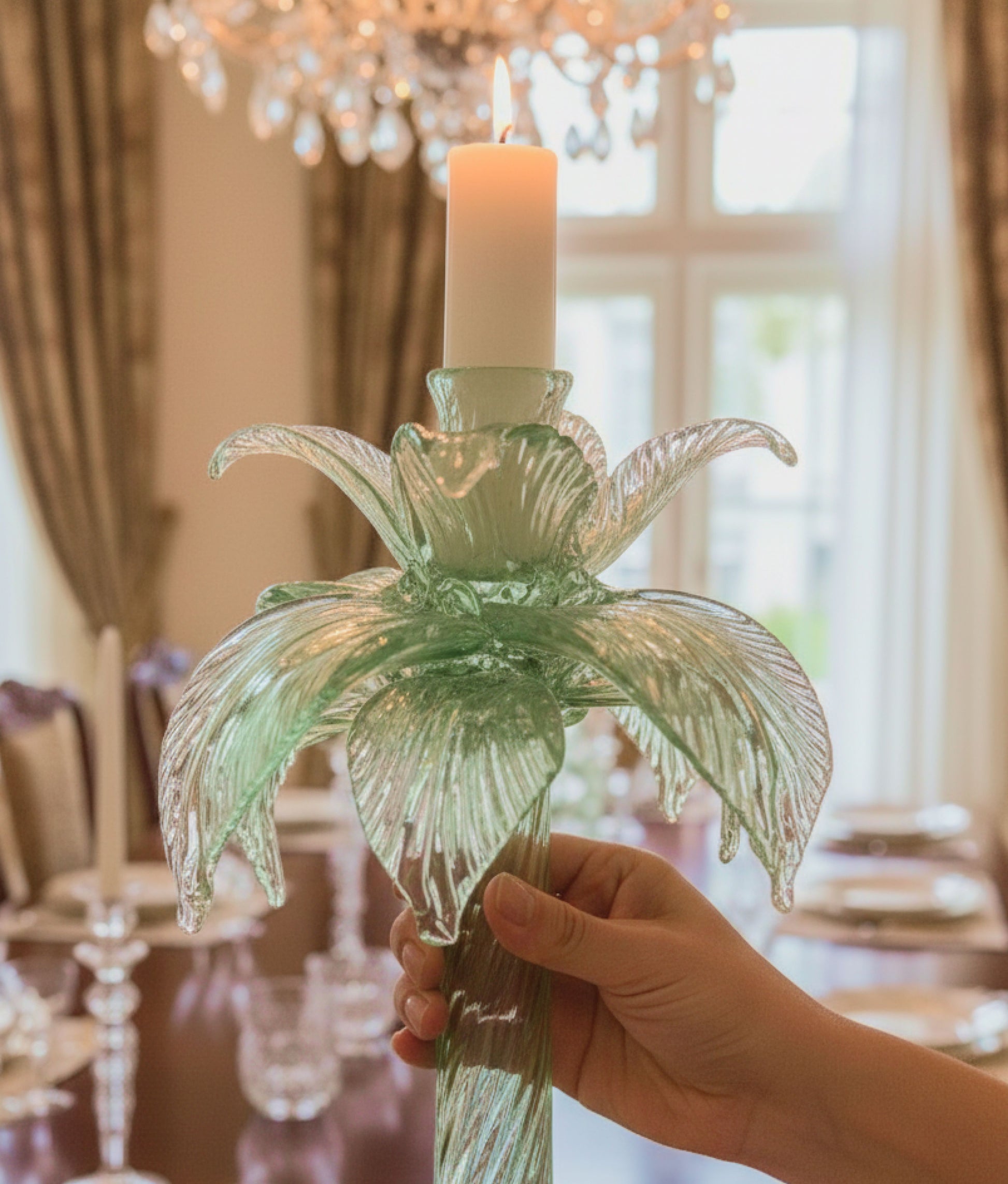 Large Palm Candle Stand
