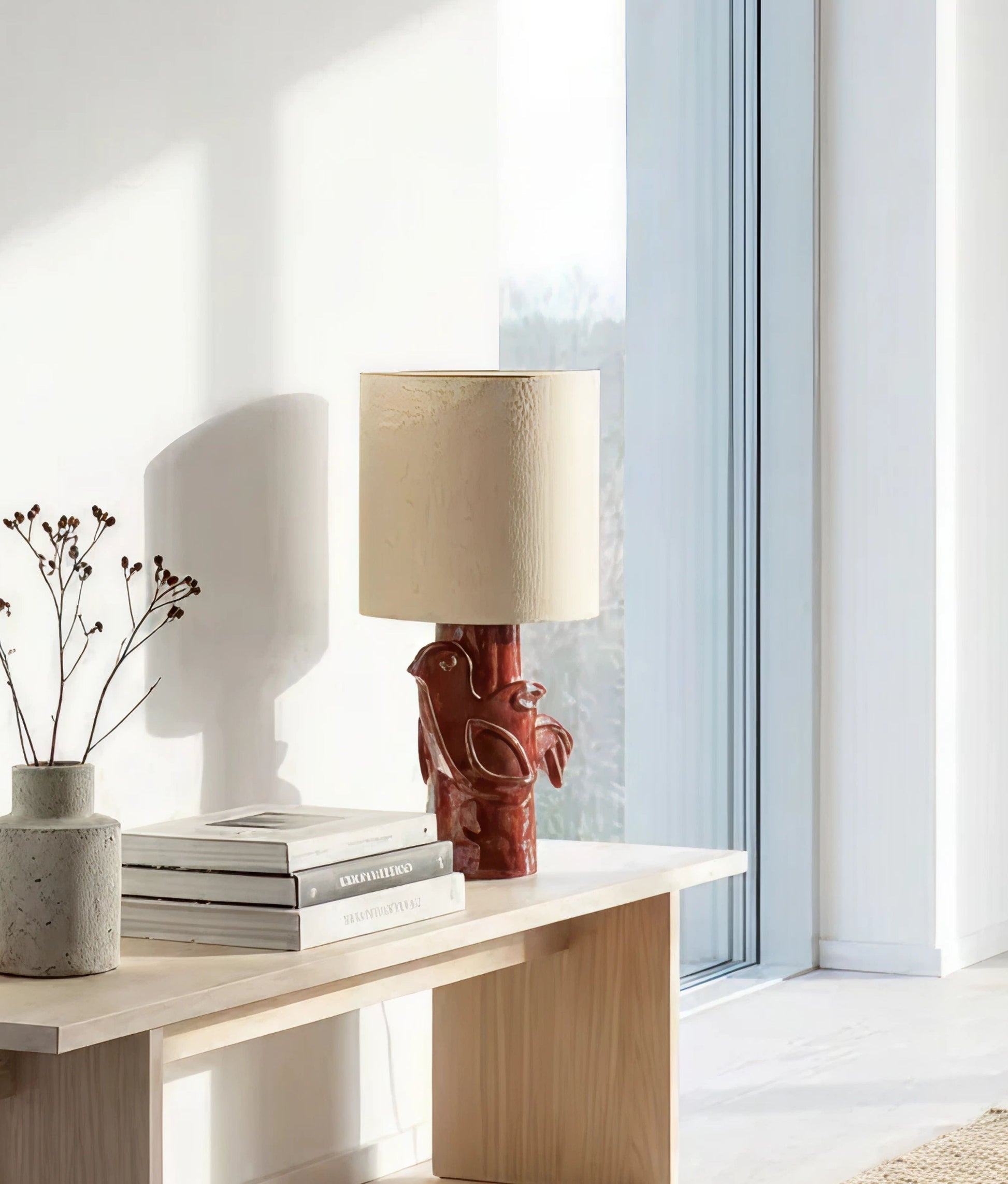 Paloma Red Table Lamp