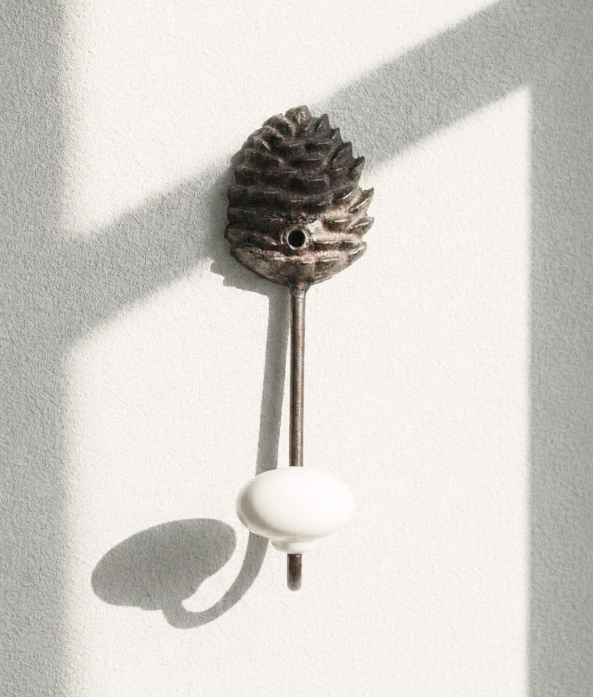 Pinecone Hook w/ Ceramic Knob