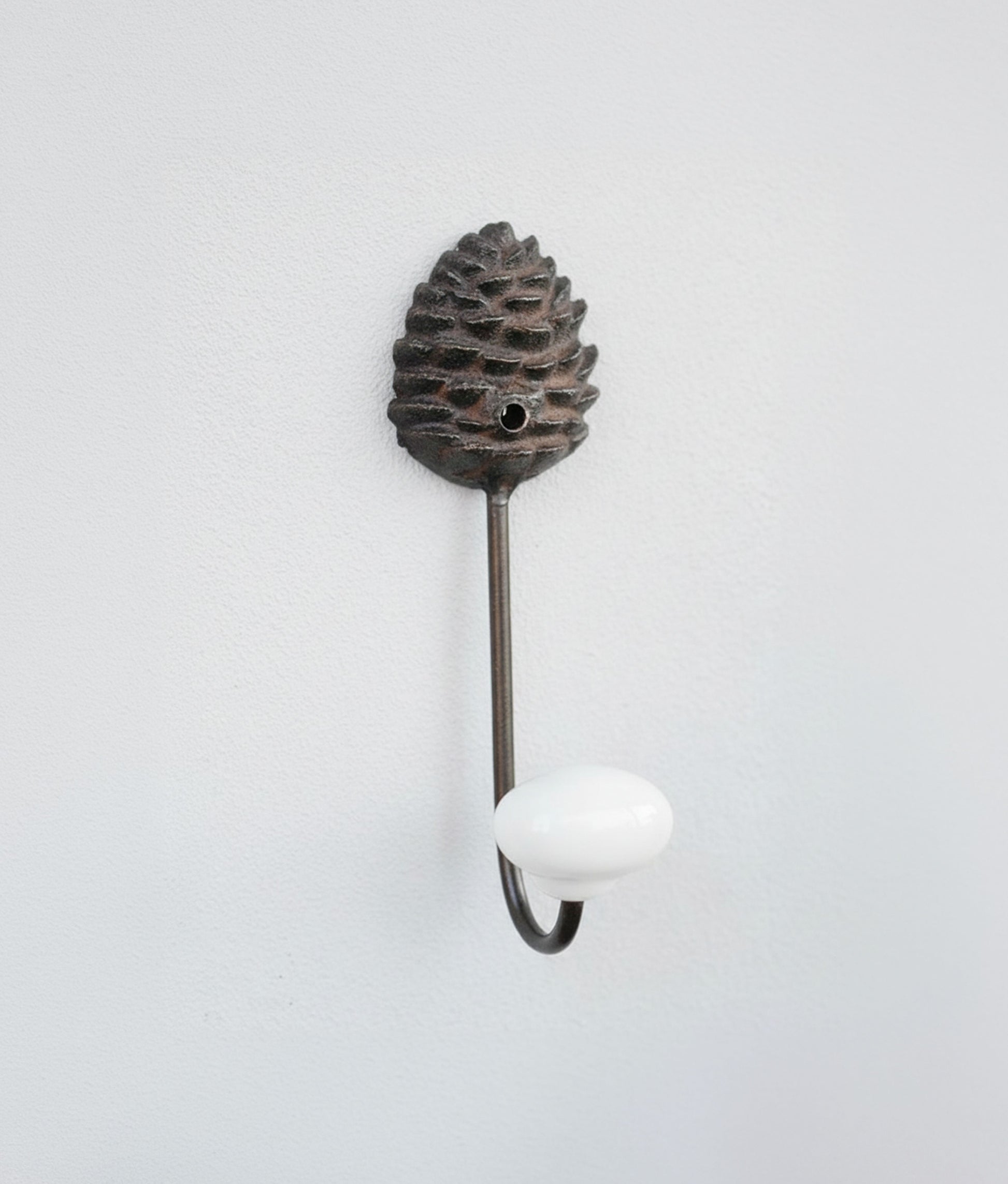 Pinecone Hook w/ Ceramic Knob