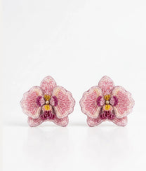 Pink Orchid Earrings