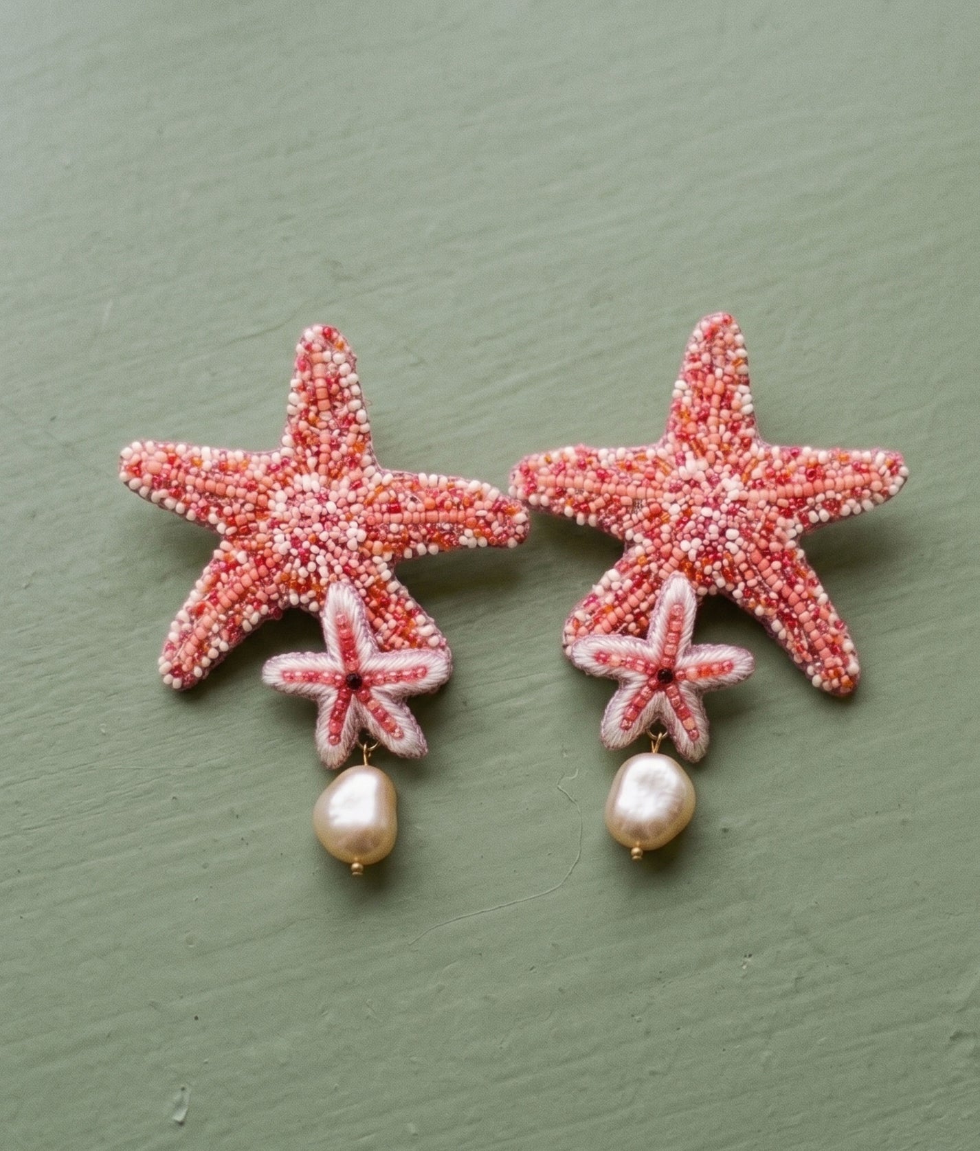 Pink Sea Star Earrings