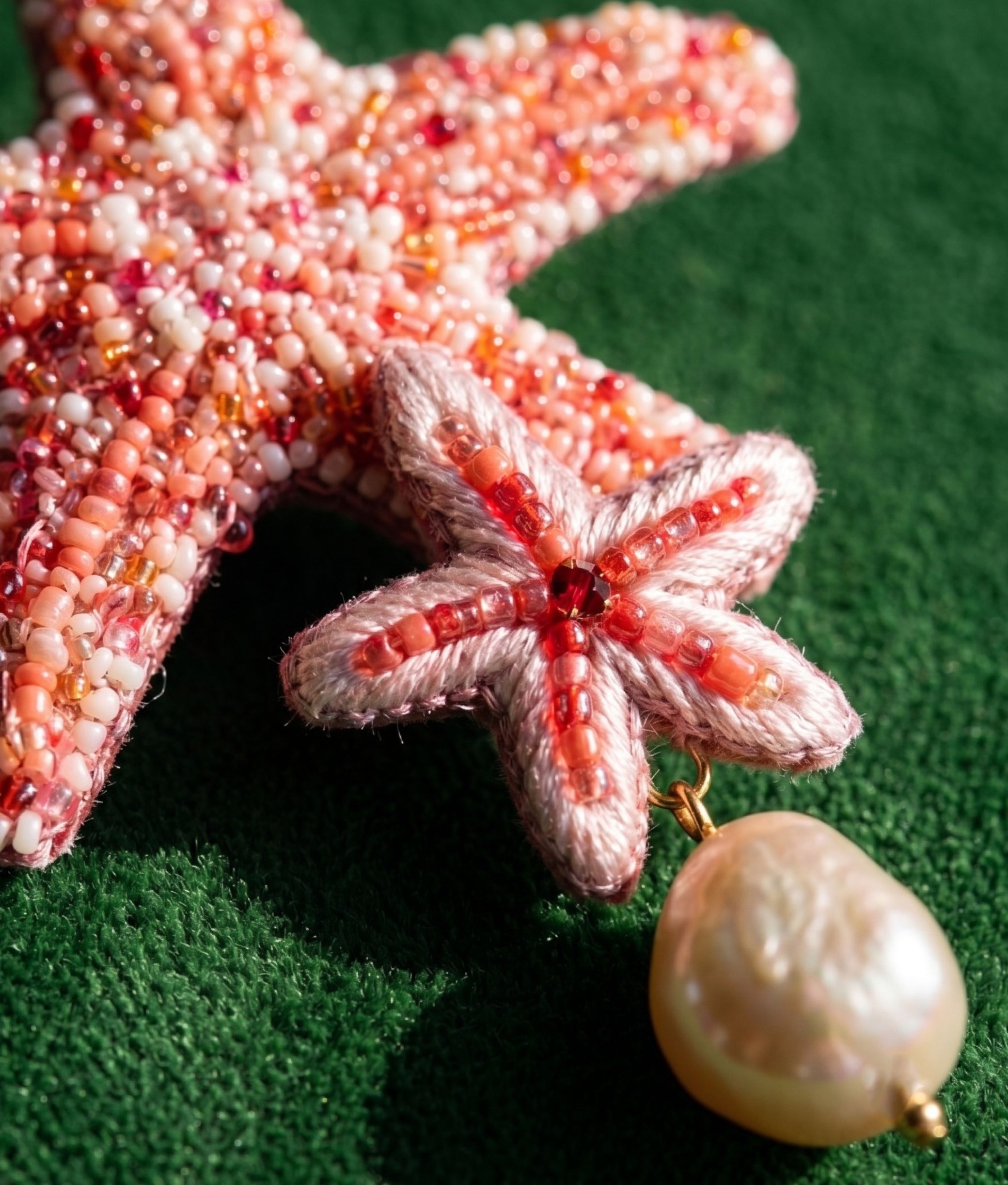 Pink Sea Star Earrings
