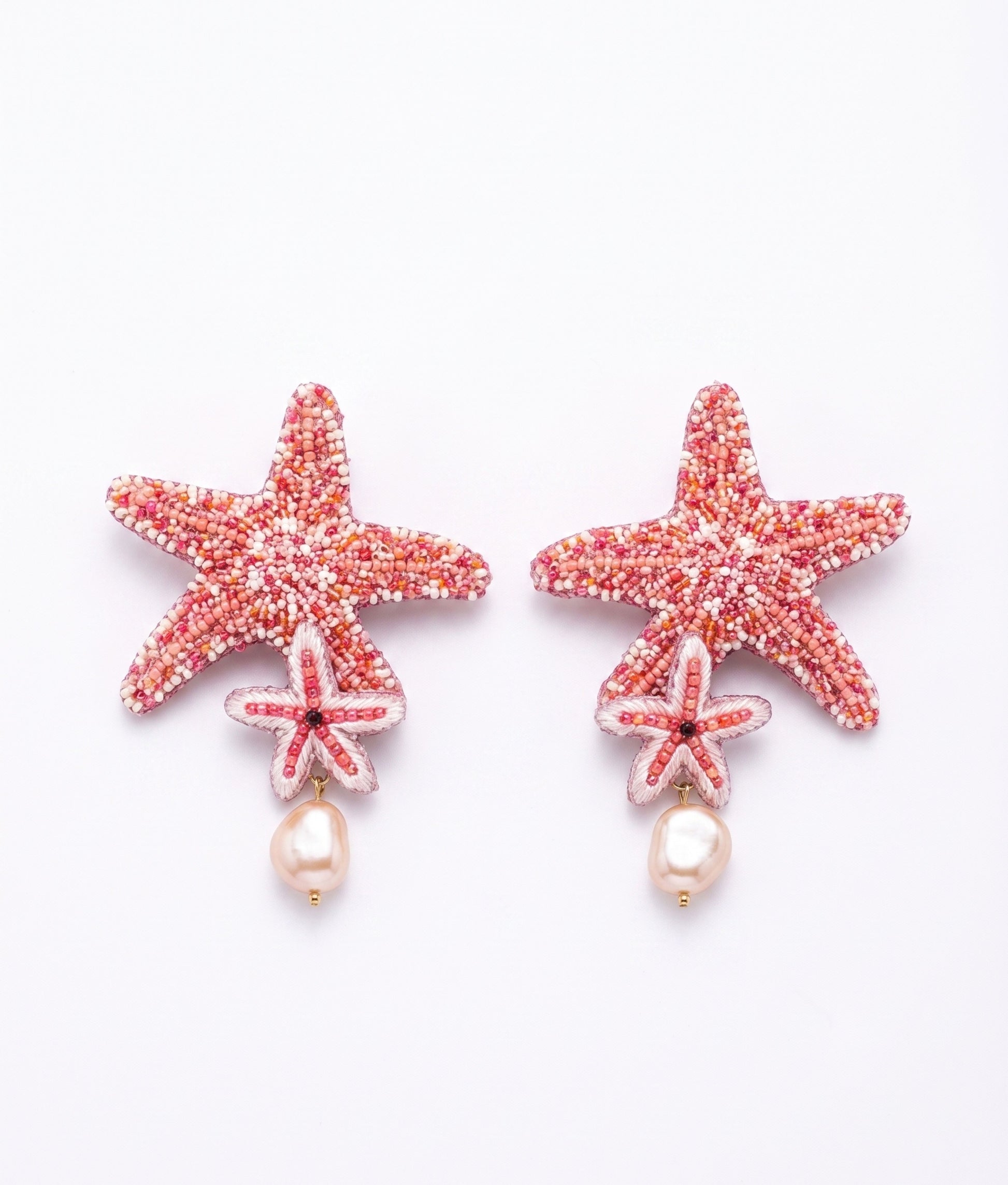 Pink Sea Star Earrings