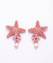 Pink Sea Star Earrings