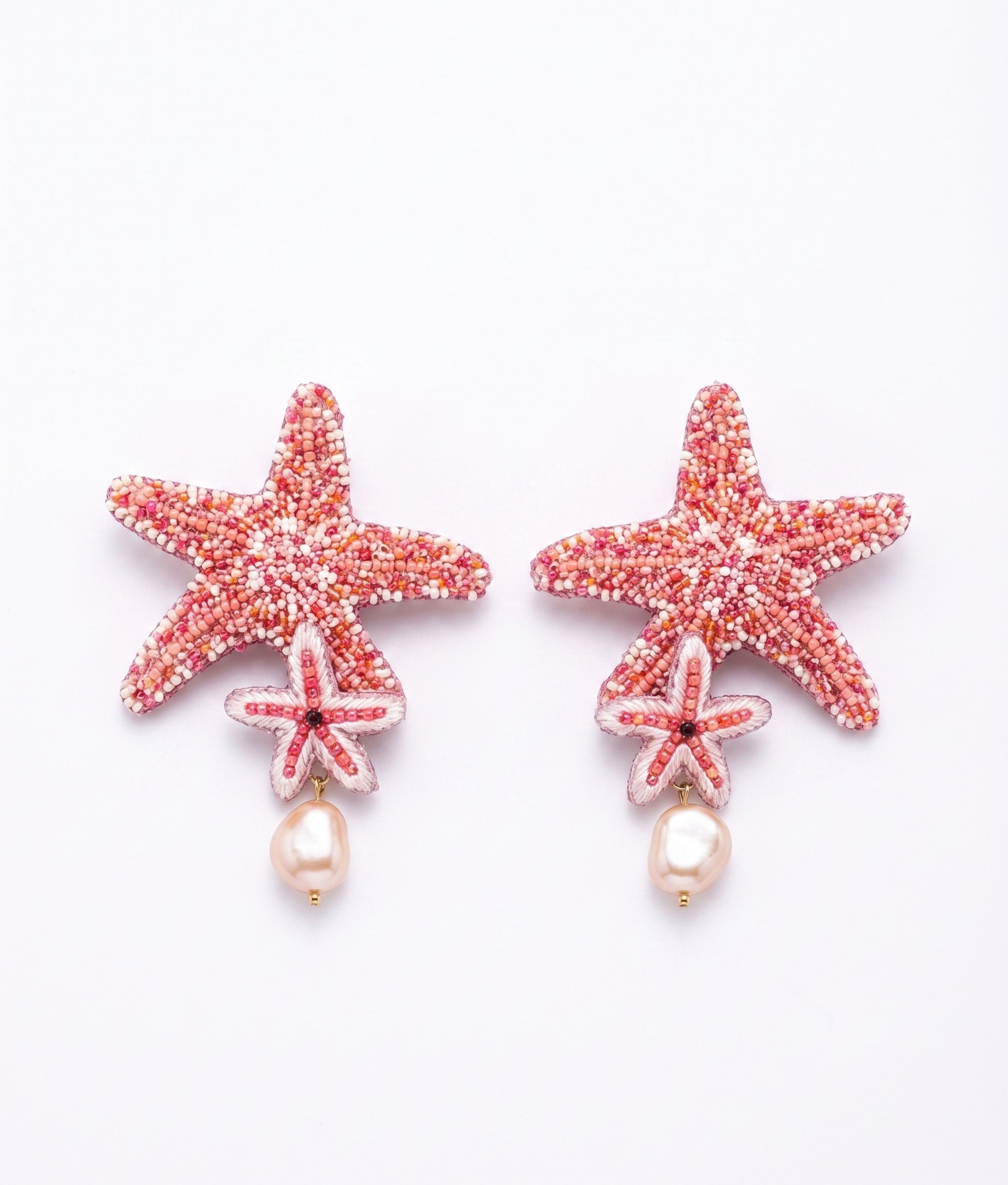 Pink Sea Star Earrings