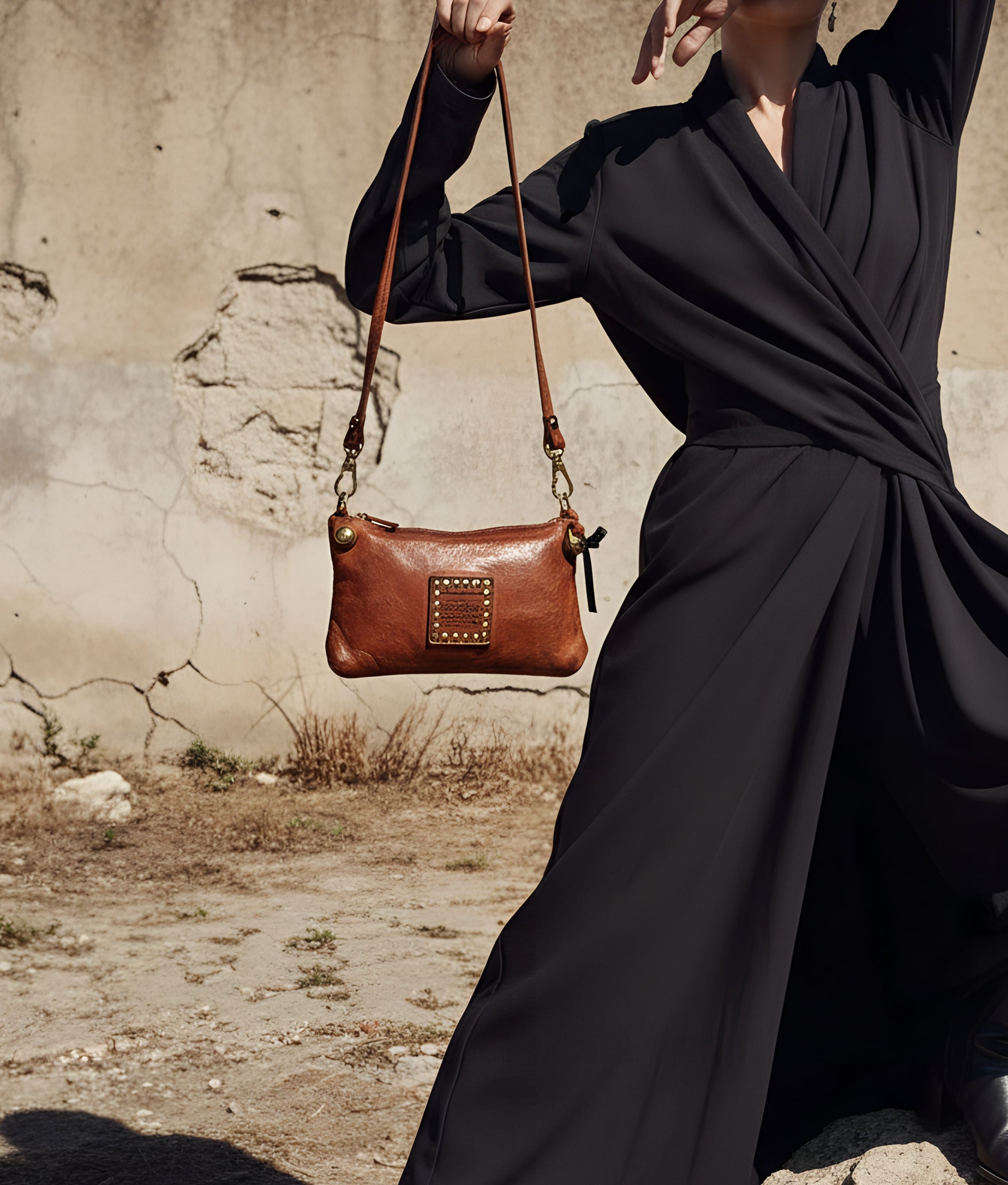 Pochette Cognac Cow Bag