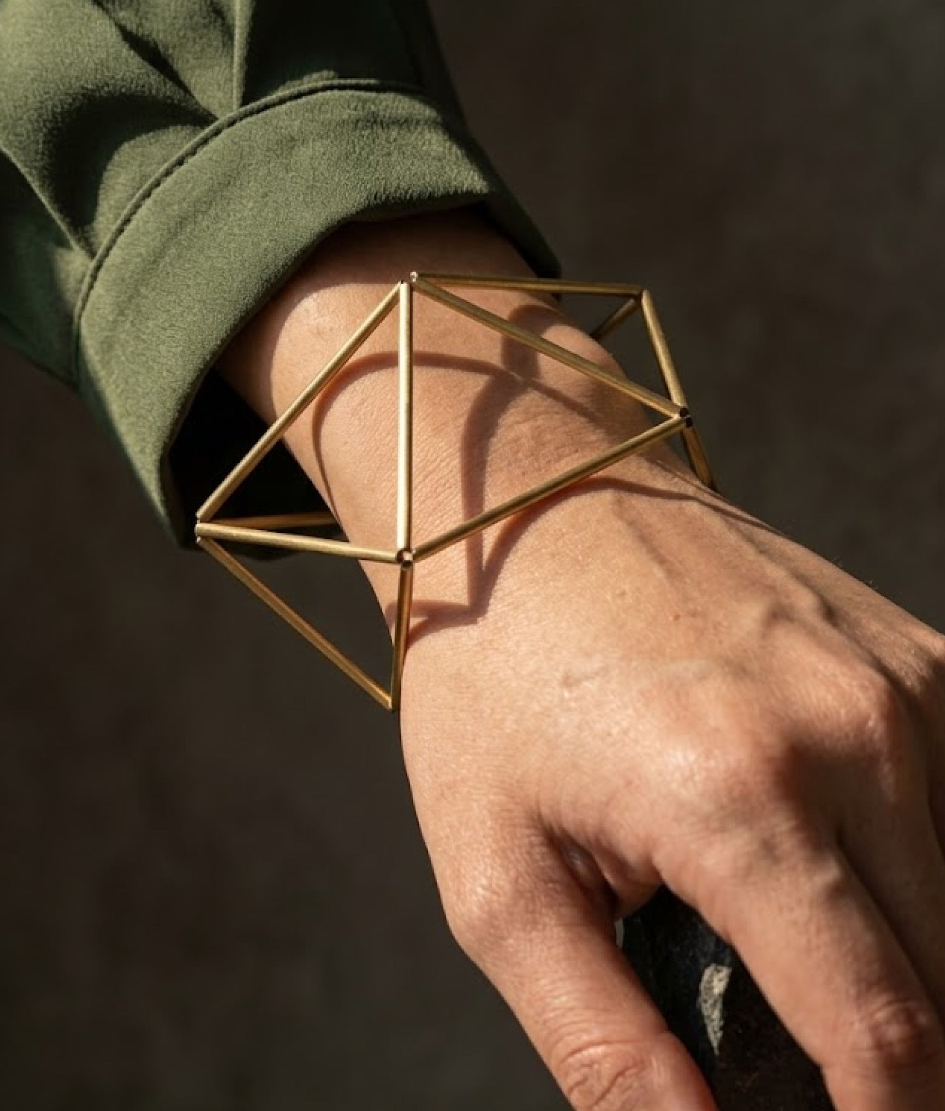 POLIGONO METALLO Gold Bracelet