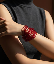 PON PON GLASS Red Bracelet