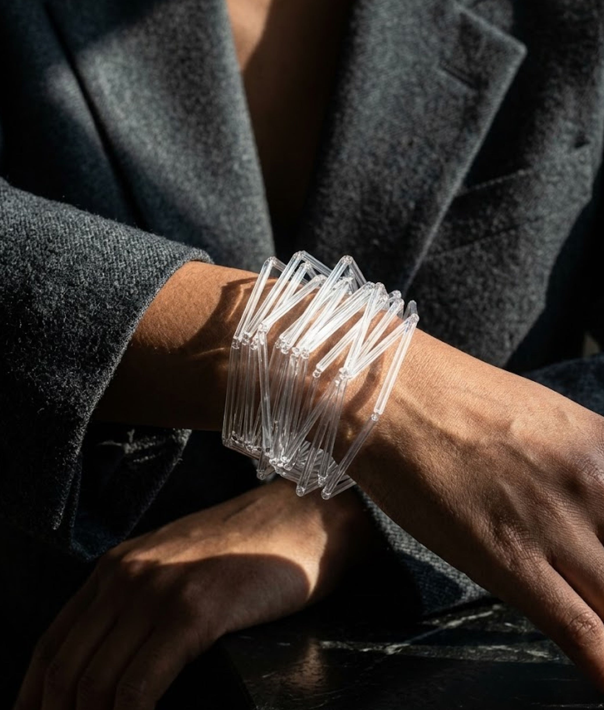 PON PON GLASS Transparent Bracelet