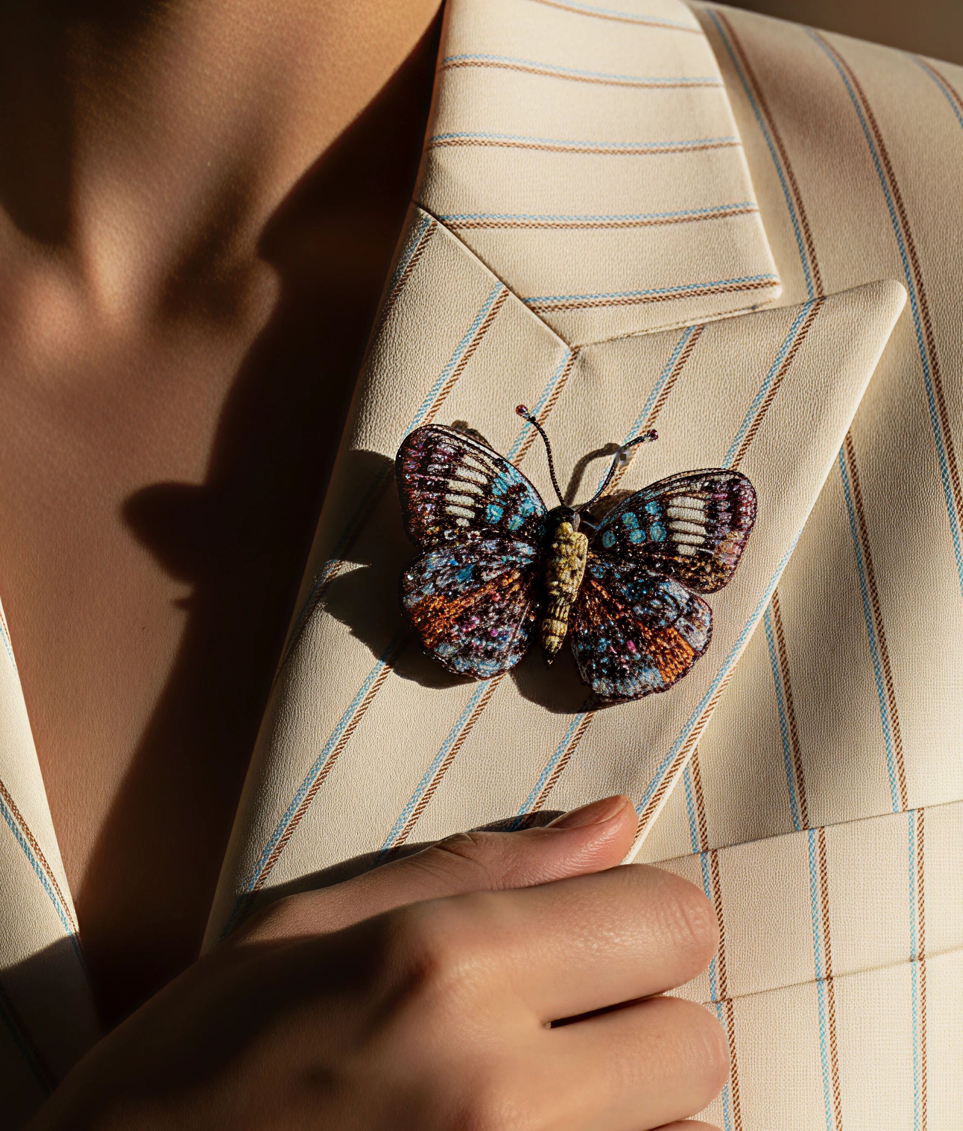 Purplewing Butterfly Brooch