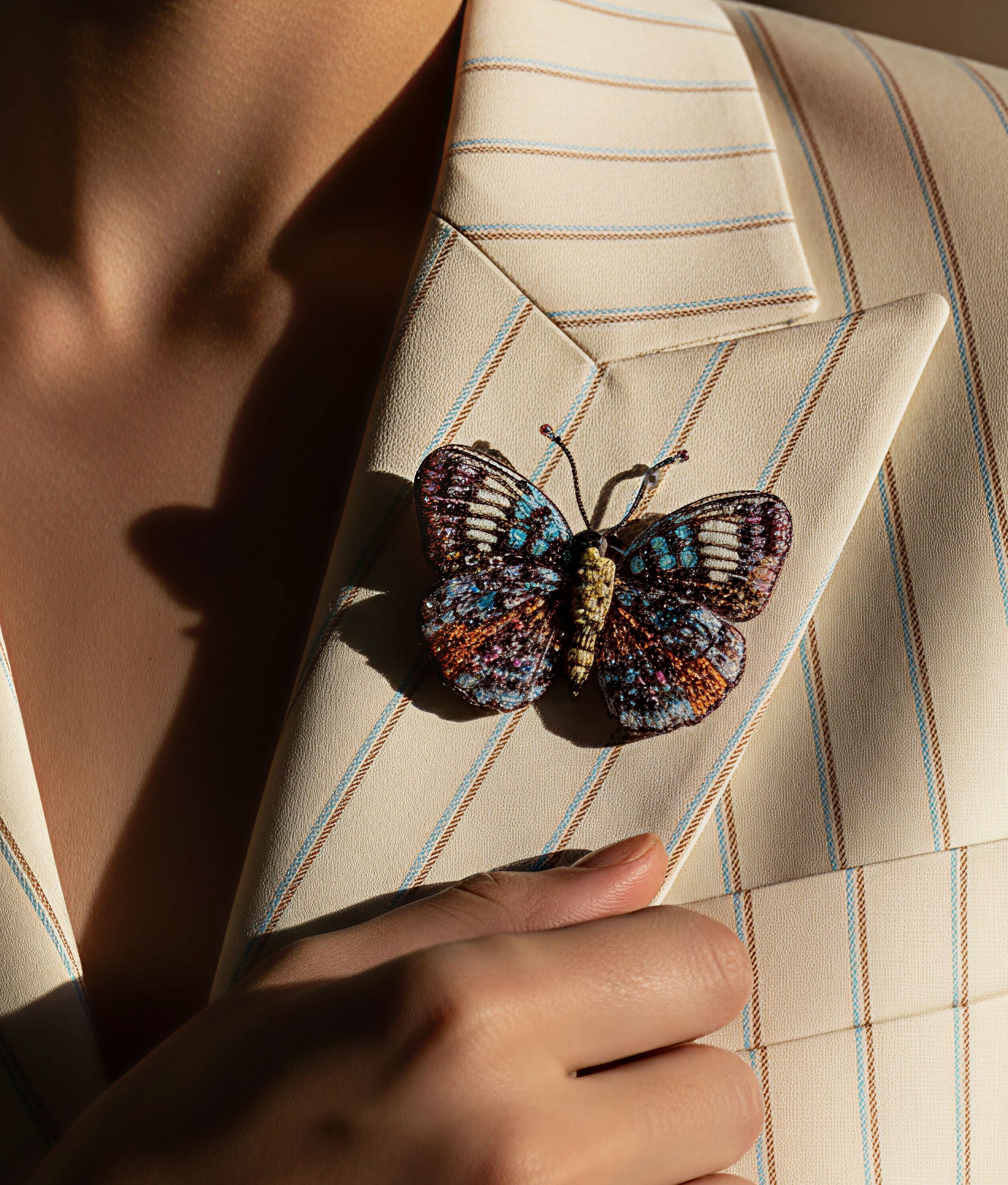Purplewing Butterfly Brooch
