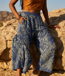 Multi Blue Pushkar Pants